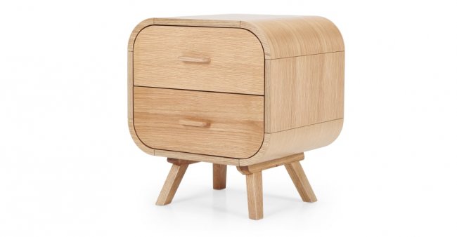 Handy Bedside Table in Natural Finish