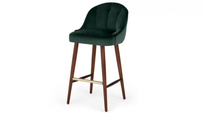 Bar Chair in Green Colour - Furnitureadda