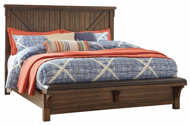 Sheesham Wood King Size Bed Without Storage - Furnitureadda