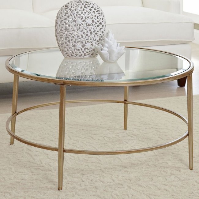 Coffee Table in Gold Colour - Furnitureadda