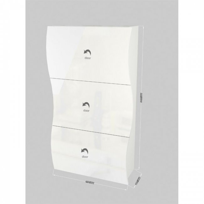 Cannon 24 Pair Shoe Rack in White Colour