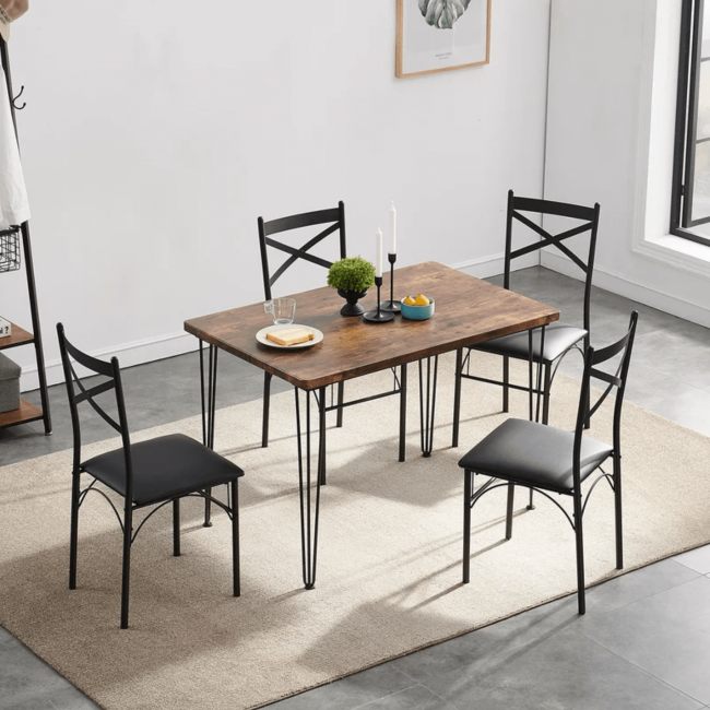 4 Seater Metal Dining Table - Furnitureadda
