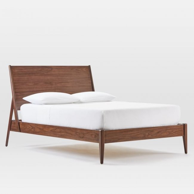 Ellesviy Sheesham Wood Queen Size Bed Without Storage