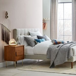 Queen Size Upholstered Bed Without Storage - Furnitureadda