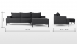 Grail 3 Seater Sofa in Dark Grey Colour
