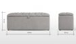 Chairverse Storage Bench in Grey Colour