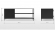 Display Unit in Black Colour - Furnitureadda
