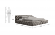 Compelte King Size Upholstered Bed Without Storage