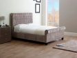 Volvery Upholstered Single Bed Without Storage in Grey Colour
