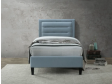 Upholstered Single Bed Without Storage in Blue Colour - Furnitureadda