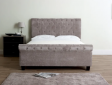  Upholstered Single Bed Without Storage in Grey Colour -  Furnitureadda