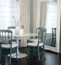 4 Seater Dining Table with Marble Top- Furnitureadda
