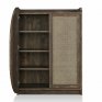 Dished 16 Pair Shoe Rack in Natural Finish