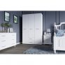 Detect 3 Door Manufactured Wood Wardrobe in White Colour 
