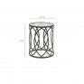 Grop End Table in Grey Colour
