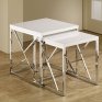 2 Piece Nesting Table in White Colour - Furnitureadda