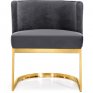 teel Dining Chair with Golden Finish - Furnitureadda