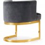 teel Dining Chair with Golden Finish - Furnitureadda