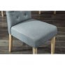 Connect Rubber Wood Chair With Grey Upholstery 