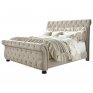 Pardleo King Size Upholstered Bed in Beige Colour Without Storage