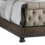 Iiwakk Teak Wood King Size Bed With Upholstery Without Storage