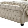 Pardleo Queen Size Upholstered Bed in Beige Colour Without Storage