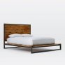 eak Wood King Size Bed Without Storage - Furnitureadda