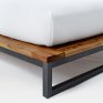 Teak Wood Queen Size Bed Without Storage - Furnitureadda