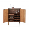 Glovic Wooden Bar With Marble Top