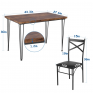  4 Seater Metal Dining Table - Furnitureadda