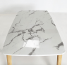 6 Seater Dining Table with Marble Top - Furnitureadda
