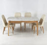 Virtuoso 6 Seater Dining Table with Marble Top