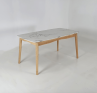 6 Seater Dining Table with Marble Top - Furnitureadda