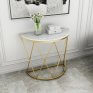 Nilby Italian Marble Top Console Table