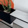 Apzie Metal Console with Marble Top