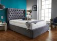 Bison King Size Upholstered Bed with Hydraulic Storage
