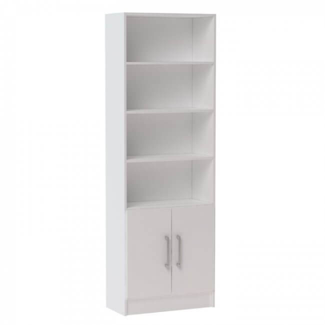 Willow Manufactured Wood Display Wardrobe in White Colour