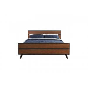 Smarquino Teak Wood Queen Size Bed Without Storage