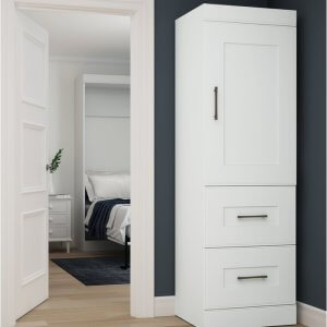 Stand Manufactured Wood Single Door Wardrobe- Furnitureadda