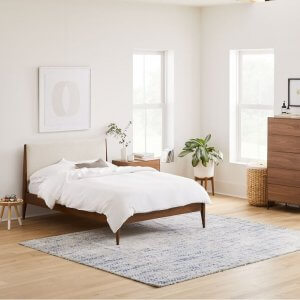 Teak Wood King Size Bed Without Storage - Furnitureadda
