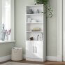 Willow Manufactured Wood Display Wardrobe in White Colour