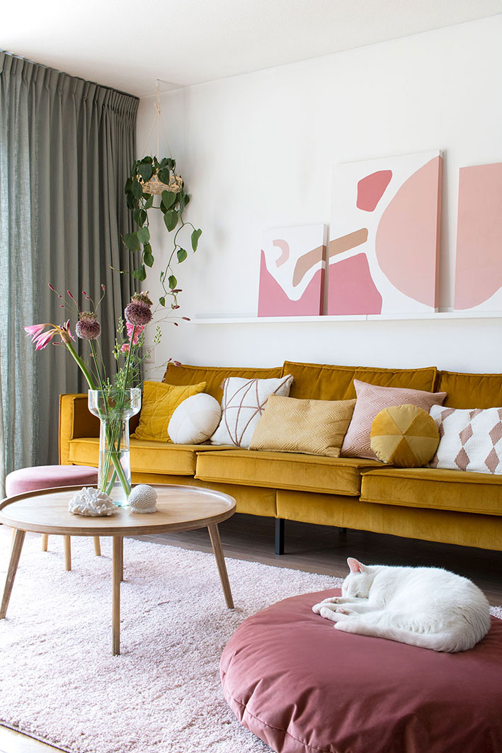 pink and ocher home decor furnitureadda